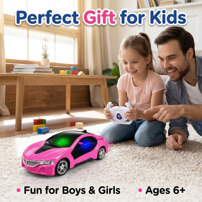 3D Metallic Sparkling RC Car for Kids – High-Speed Rechargeable Remote Control Car