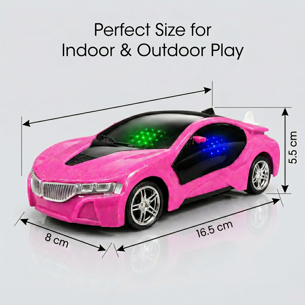 3D Metallic Sparkling RC Car for Kids – High-Speed Rechargeable Remote Control Car