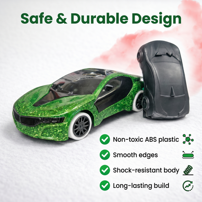 Remote Control 2 Way RC Car, Hgih Speed, Smoke Car, LED Light (Green)