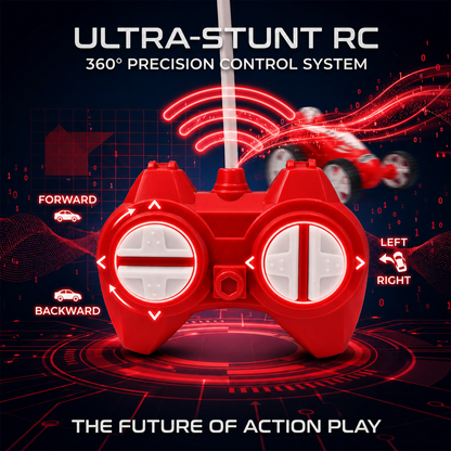 Small RC Stunt Car for Kids | Rechargeable High-Speed Remote Control Car In Red