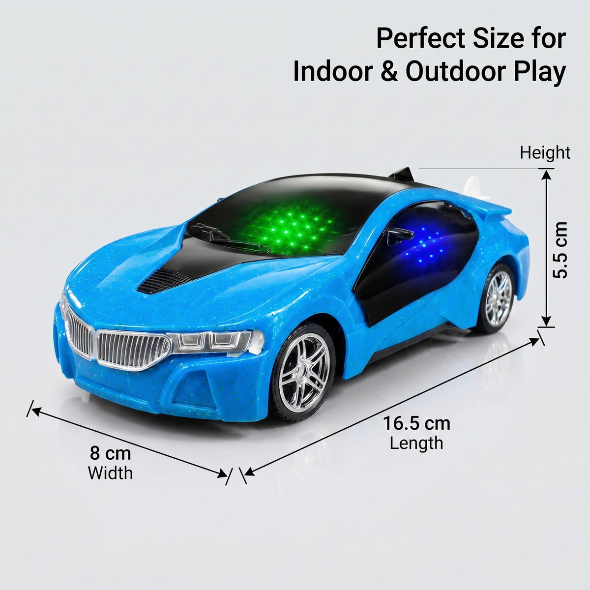 3D Metallic Sparkling Remote Control Car for Kids | High-Speed Rechargeable RC Car