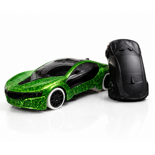 Remote Control 2 Way RC Car, Hgih Speed, Smoke Car, LED Light (Green)