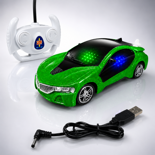 3D Metallic Sparkling RC Car for Kids – High-Speed Rechargeable Remote Control Car