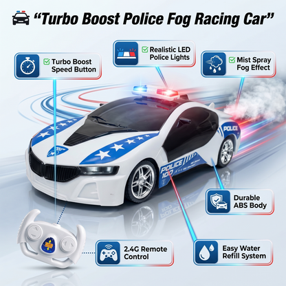 Police Remote Control Car for Kids | Rechargeable High-Speed RC Police Car In Blue