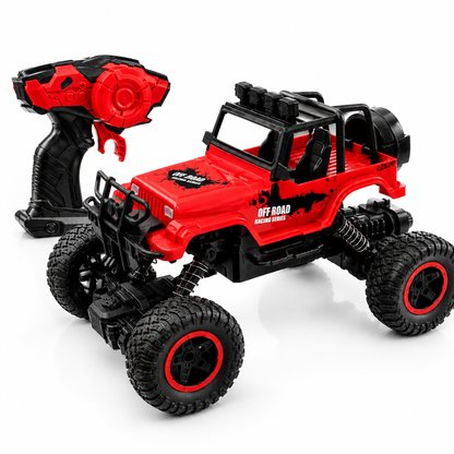 Remote Control Rock Crawler Car | Off Road RC Car | Rechargeable | 6121 (red)