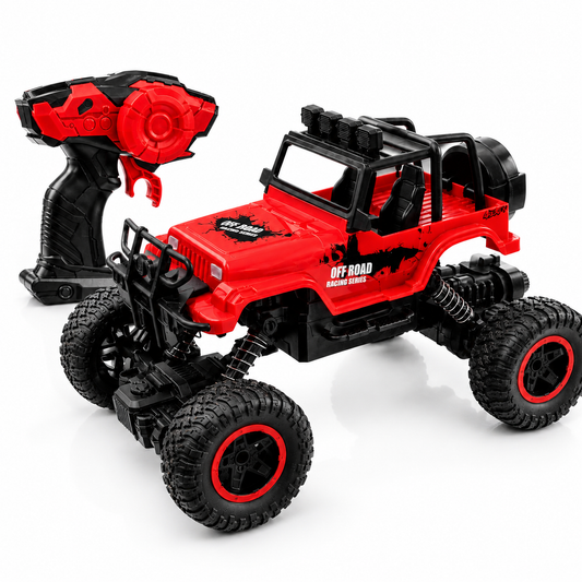 Remote Control Rock Crawler Car | Off Road RC Car | Rechargeable | 6121 (red)