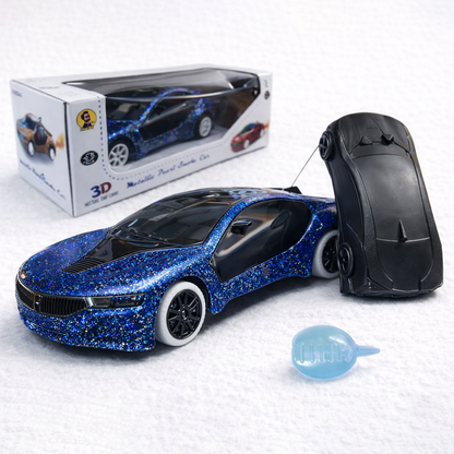 Remote Control 2 Way RC Car, Hgih Speed, Smoke Car, LED Light (Blue)
