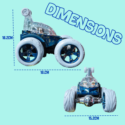 Design 360° Rotating RC Stunt Car for Kids | Rechargeable High-Speed Remote Control Car – Blue