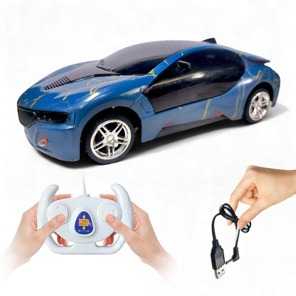 3D Remote Control Car for Kids | High-Speed Rechargeable RC Car In Blue