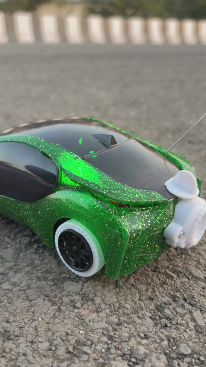 Remote Control 2 Way RC Car, Hgih Speed, Smoke Car, LED Light (Green)
