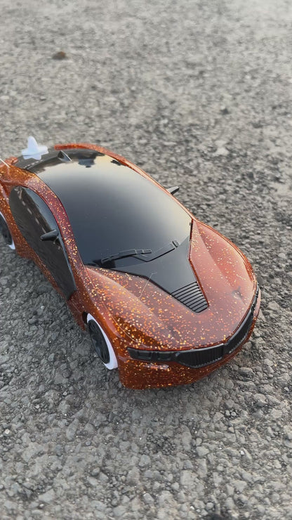 Remote Control 2 Way RC Car, Hgih Speed, Smoke Car, LED Light (Yellow)