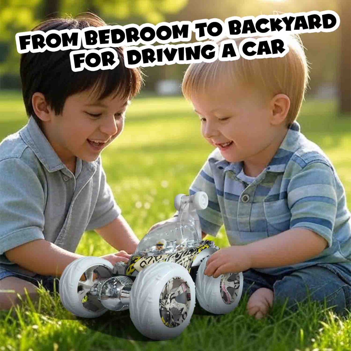 Hydro 360° Rotating RC Stunt Car for Kids | Rechargeable High-Speed Remote Control Car – Symmetric Design