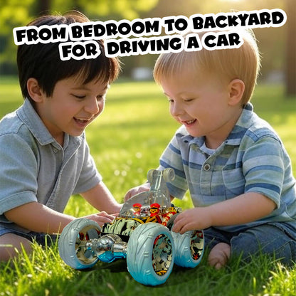 Hydro 360° Rotating RC Stunt Car for Kids | Rechargeable High-Speed Remote Control Car – Cartoon Design