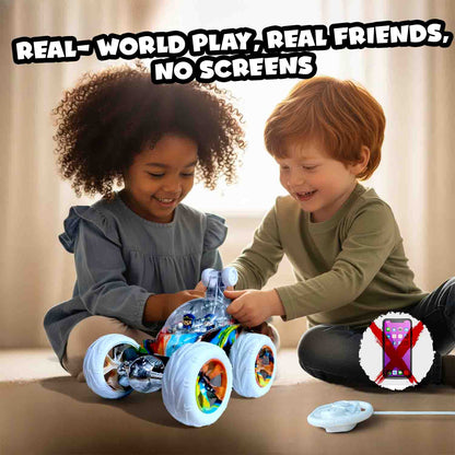 Hydro 360° Rotating RC Stunt Car for Kids | Rechargeable High-Speed Remote Control Car – Aqua Blue