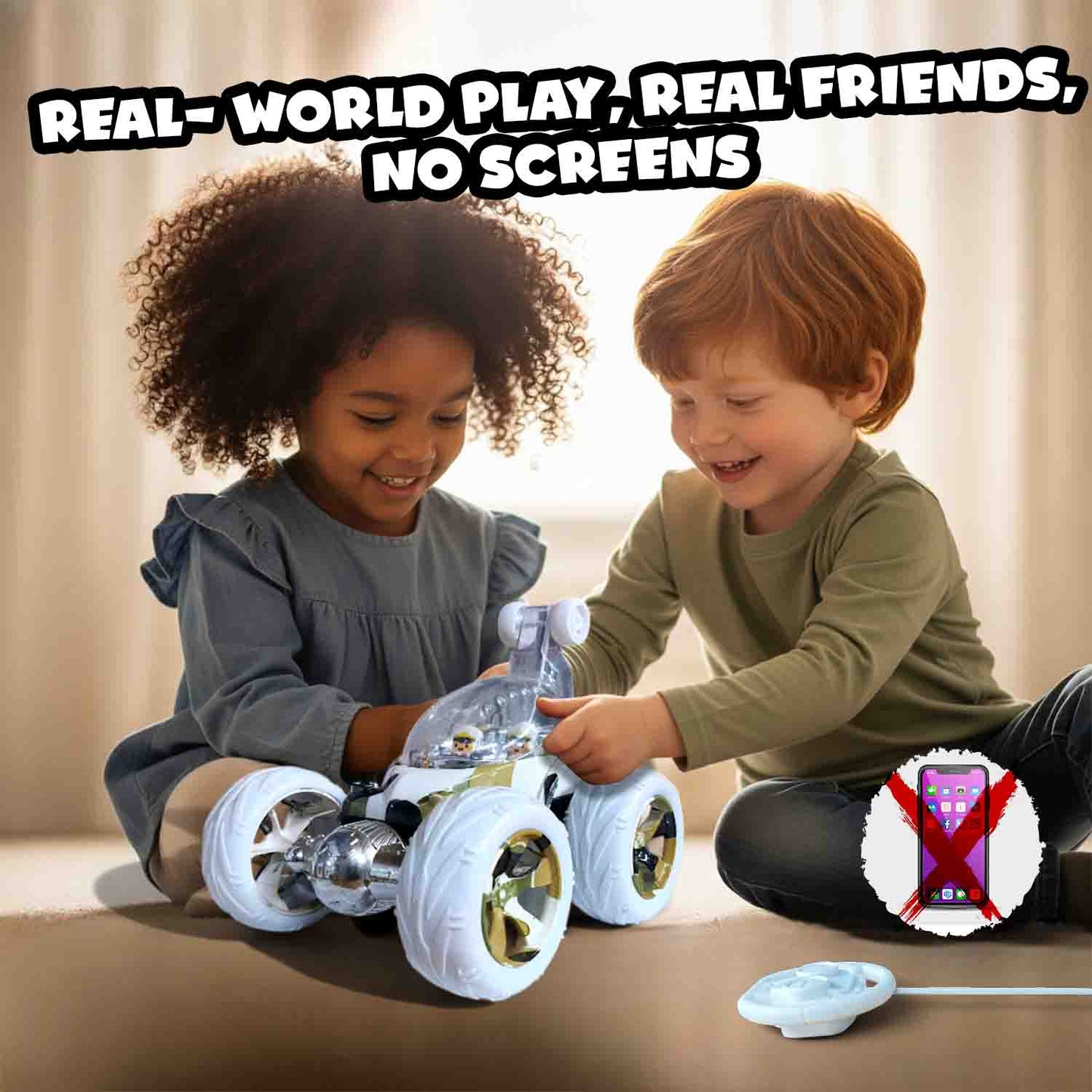 Hydro 360° Rotating RC Stunt Car for Kids | Rechargeable High-Speed Remote Control Car – Army Design