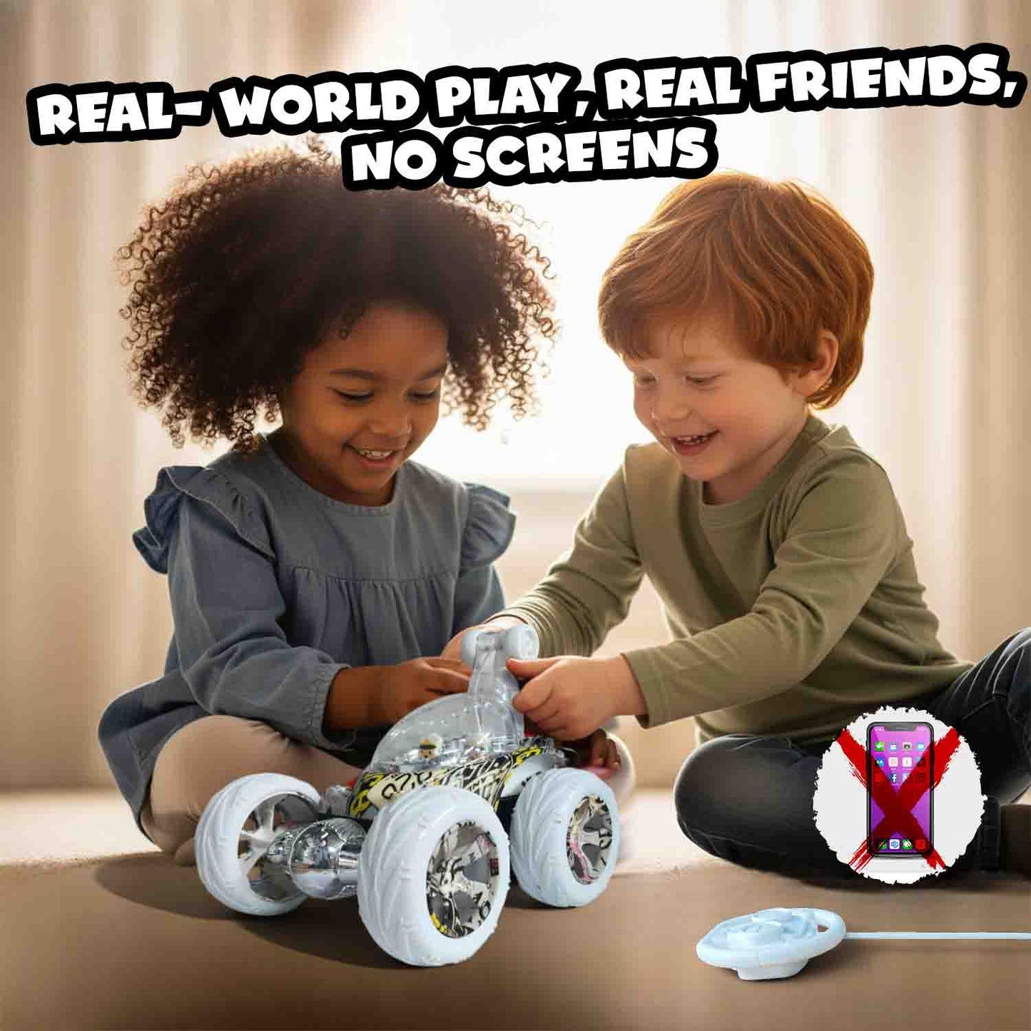 Hydro 360° Rotating RC Stunt Car for Kids | Rechargeable High-Speed Remote Control Car – Symmetric Design