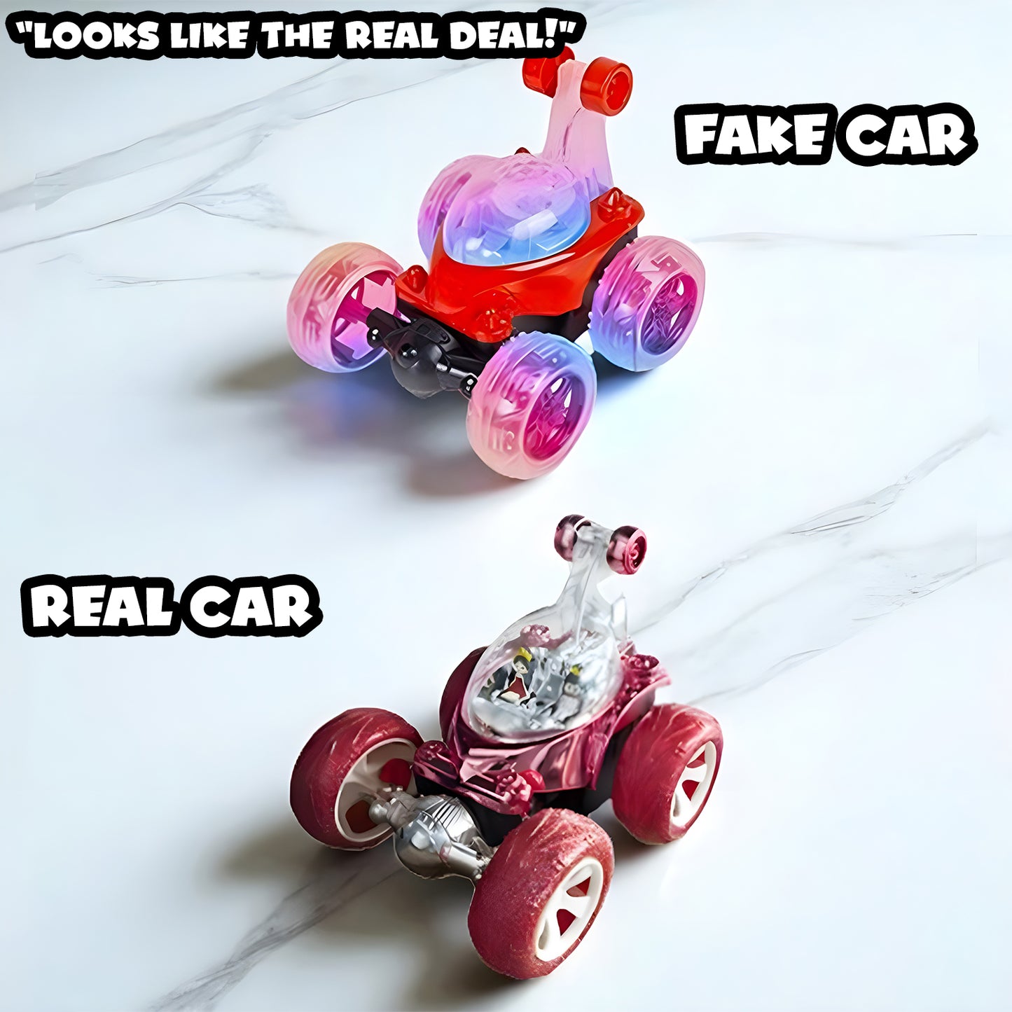 Royal RC Stunt Car for Kids | Rechargeable High-Speed Remote Control Car with LED Lights – Red