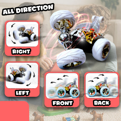 Hydro 360° Rotating RC Stunt Car for Kids | Rechargeable High-Speed Remote Control Car – Cartoon Design