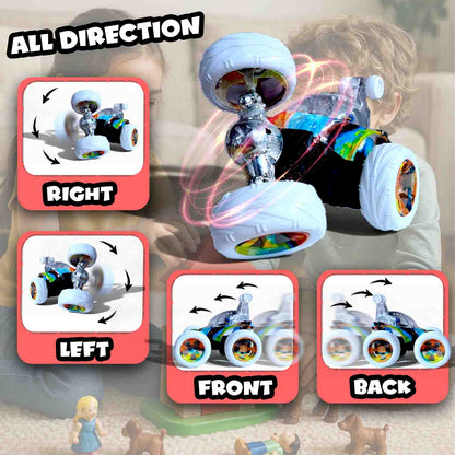 Hydro 360° Rotating RC Stunt Car for Kids | Rechargeable High-Speed Remote Control Car – Aqua Blue