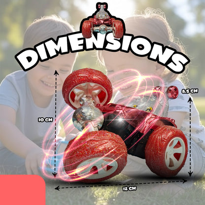 Royal RC Stunt Car for Kids | Rechargeable High-Speed Remote Control Car with LED Lights – Red