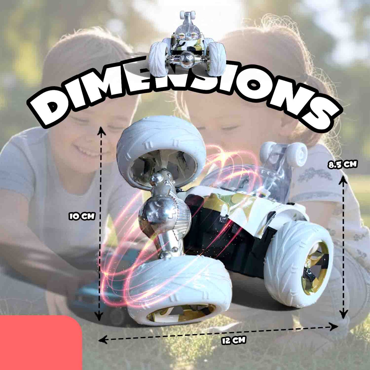 Hydro 360° Rotating RC Stunt Car for Kids | Rechargeable High-Speed Remote Control Car – Army Design