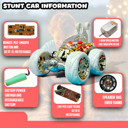 Hydro 360° Rotating RC Stunt Car for Kids | Rechargeable High-Speed Remote Control Car – Cartoon Design