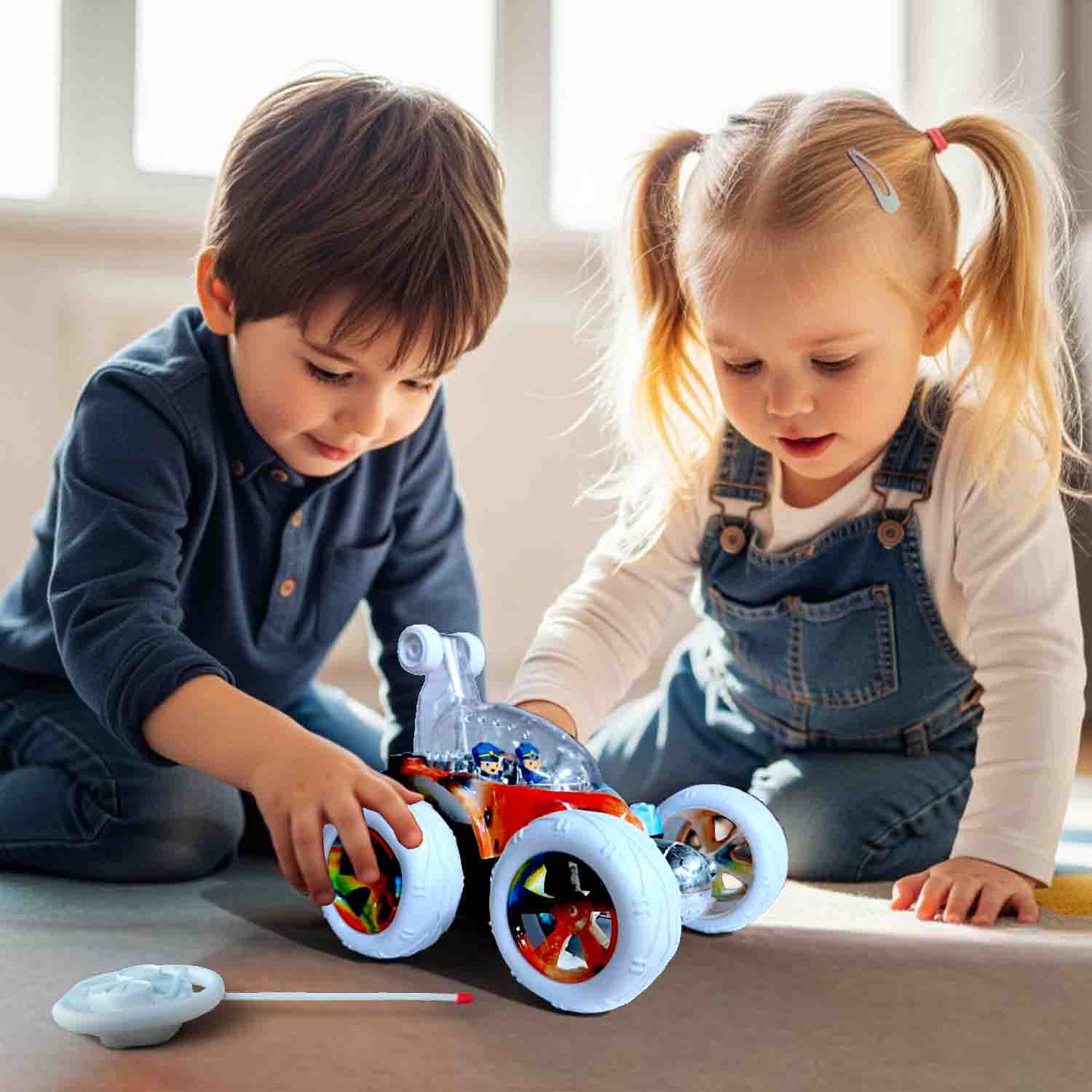 Hydro 360° Rotating RC Stunt Car for Kids | Rechargeable High-Speed Remote Control Car – Aqua Blue