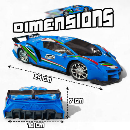 RC Stunt Car for Kids | Rechargeable High-Speed Remote Control Car with LED Lights In Blue