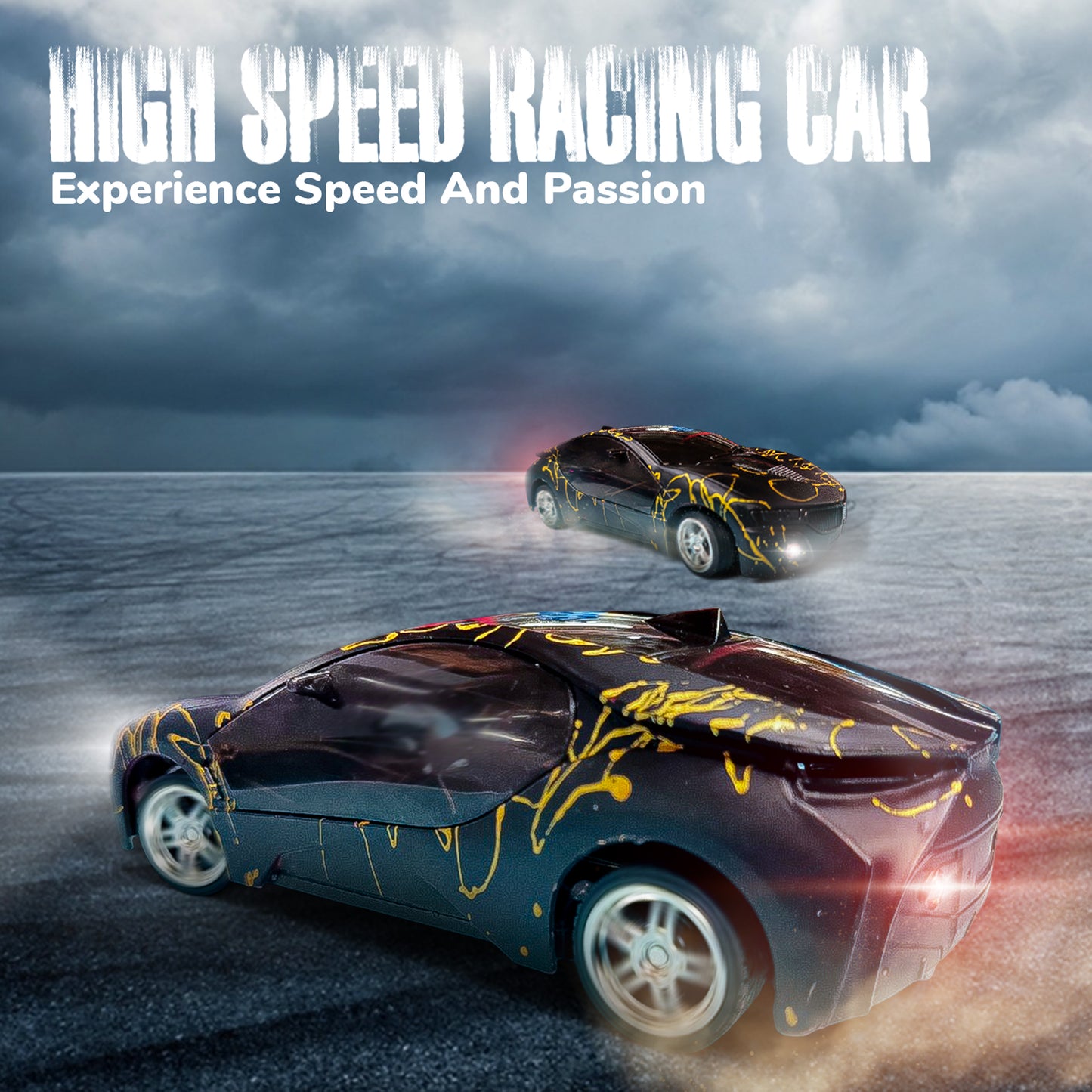 3D Remote Control Car for Kids | High-Speed Rechargeable RC Car In Black