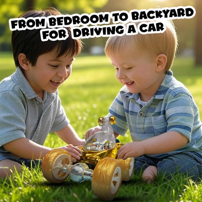 Royal RC Stunt Car for Kids | Rechargeable High-Speed Remote Control Car with LED Lights – Yellow